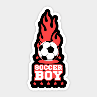 Soccer Boy - Black - Soccer Players Boys Sticker